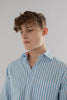 Men's Formal Bengle Multicolored Check-Shirt, Blue White Red