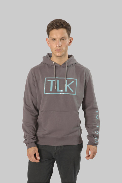 Men's Casual Pull-Over Designer Hoodie Sweatshirt, Volcanic Glass - Toplook London