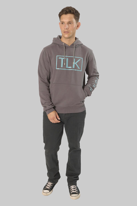 Men's Casual Pull-Over Designer Hoodie Sweatshirt, Volcanic Glass - Toplook London