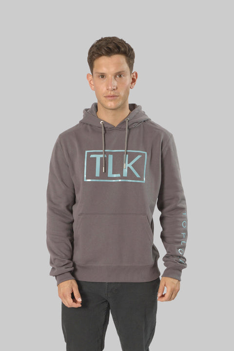 Men's Casual Pull-Over Designer Hoodie Sweatshirt, Volcanic Glass - Toplook London