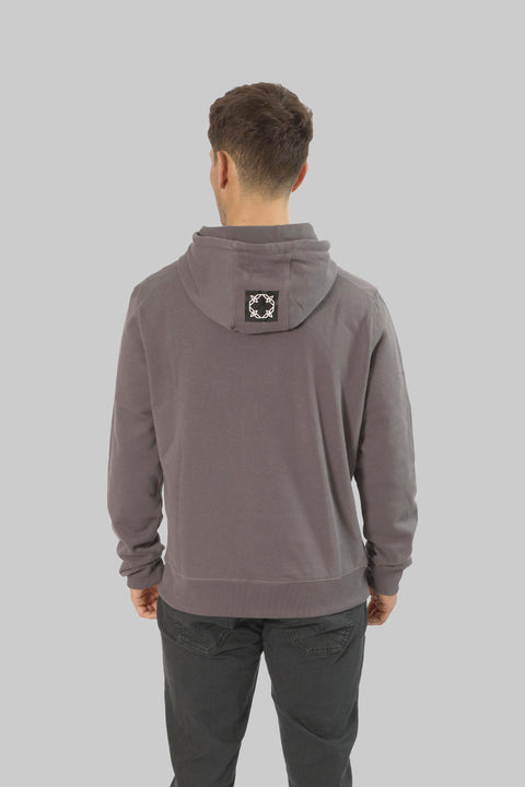 Men's Casual Pull-Over Designer Hoodie Sweatshirt, Volcanic Glass - Toplook London