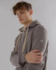 Mens Embroidered Logo Grey Hoodie