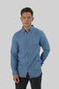 Men's Relaxed Fit Shirt With Floral Contrast Detail in Quiet Harbour