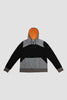 Contrast Quarter-Zip Hoodie in black - Toplook London