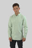 Men's Casual Wear Shirt With Floral Contrast Detail in Sea Foam