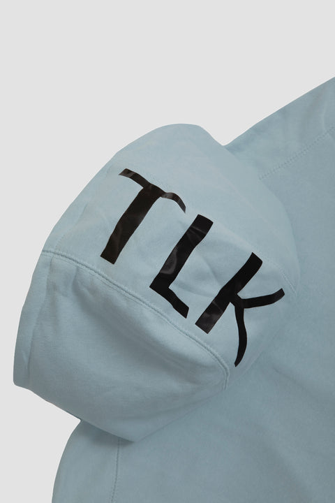Logo Full-Zip Hoodie in baby blue - Toplook London