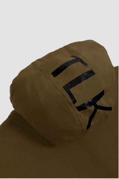 Logo Full-Zip Hoodie in olive green - Toplook London