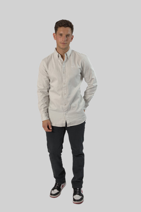 Men's Casual Wear Shirt With Floral Contrast Detail in Antarctica