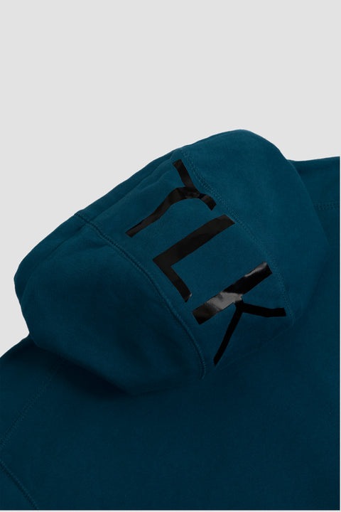 Logo Full-Zip Hoodie in Teal - Toplook London