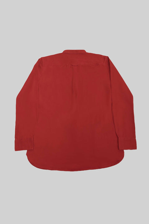 Causal Wear Long-Sleeved Shirt With Two Patch pockets in Savvy Red