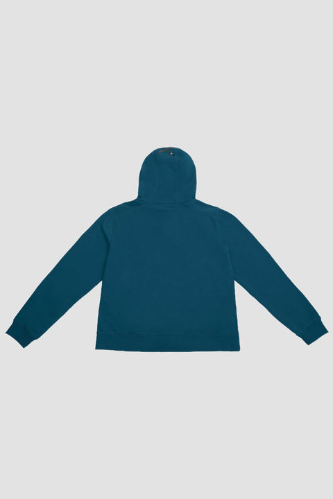 Logo Full-Zip Hoodie in Teal - Toplook London