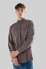 Causal Wear Long-Sleeved Shirt With Two Patch pockets in Volcanic Glass'