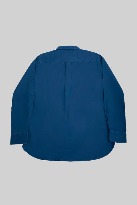 Causal Wear Long-Sleeved Shirt With Two Patch pockets in Navy