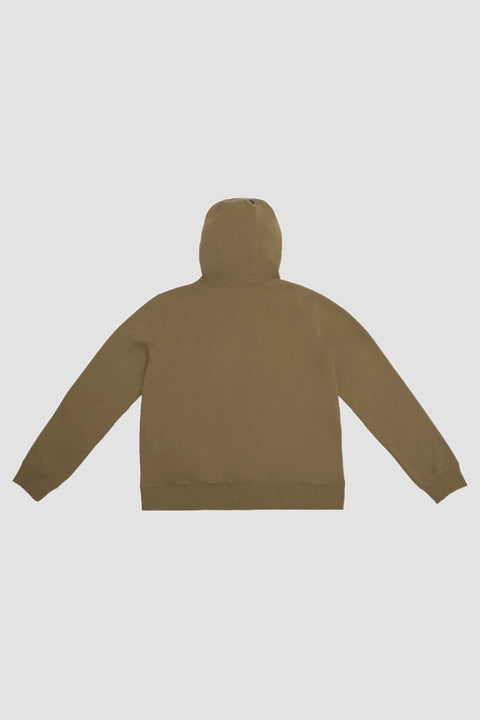 Logo Full-Zip Hoodie in olive green - Toplook London