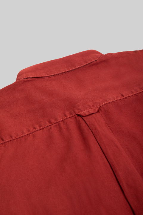 Causal Wear Long-Sleeved Shirt With Two Patch pockets in Savvy Red