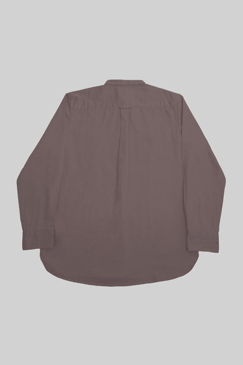 Causal Wear Long-Sleeved Shirt With Two Patch pockets in Volcanic Glass
