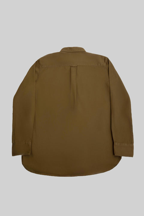 Causal Wear Long-Sleeved Shirt With Two Patch pockets in Olive
