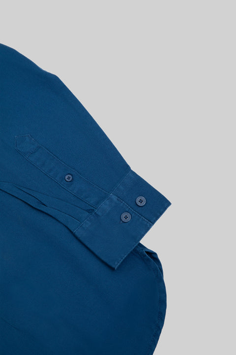 Causal Wear Long-Sleeved Shirt With Two Patch pockets in Navy