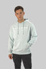 Men's Logo Front Pull-Over Hoodie Top, Baby Blue