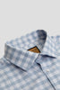 Men's Pure Cotton Classic Fit Oxford Check Shirt, Sky Blue White