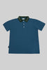 Logo Polo Shirt in blue and sycamore green - Toplook London
