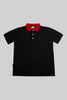 Logo Polo Shirt in black and red - Toplook London