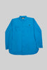 Relaxed Fit Men's Long-Sleeved Shirt With Two Patch pockets in Brilliant Blue