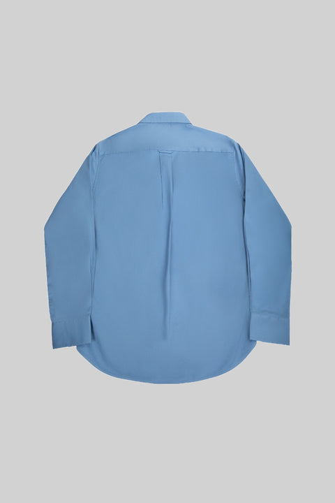 Long-Sleeved Shirt With Two Patch pockets Semi Formal Wear in Quiet Harbour Color