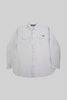 Relaxed Fit Men's Long-Sleeved Shirt With Two Patch pockets in Grey Day