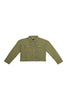 Classic Ladies Denim Jacket in Olive Wash