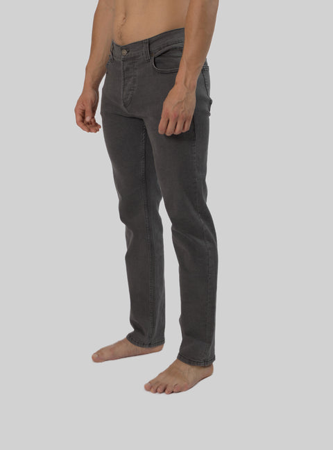 Men's Black Forest Tapered Fit Denim Jeans Pants in Grey