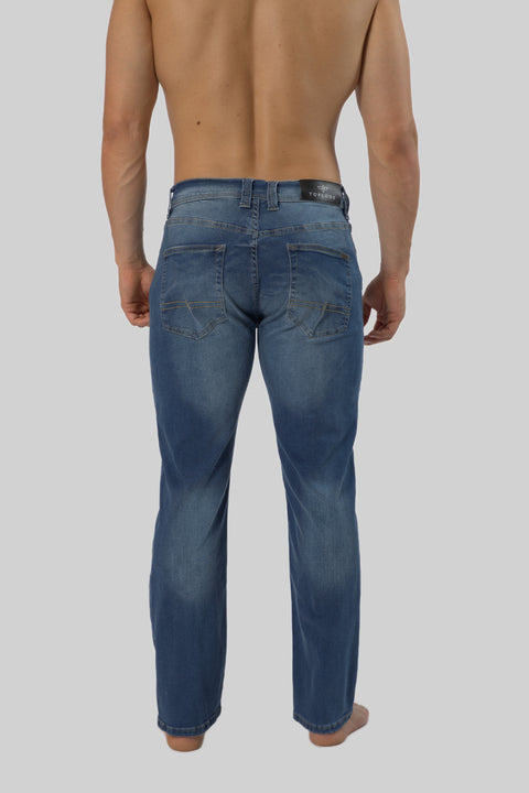 Men's Regular Fit Flex Waist Straight Leg Jean, Light Blue