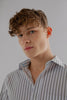 Men's Formal Bengle Multicolored Check-Shirt, White Grey Blue
