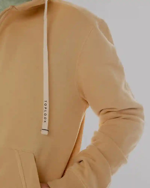 Yellow Zip Up Hoodie Men's