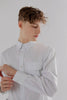 Button Down Collar Long Sleeve shirt with Patch pocket in white Colour - Toplook London