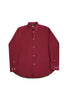 Button Down Collar Long-Sleeved Shirt with Camo Details in ruby wine Colour - Toplook London