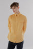 Button Down Collar Long-Sleeved Shirt with Patch Pocket in Wheat colour - Toplook London