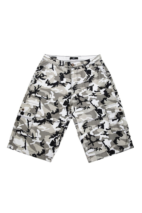 Camo Outdoor Shorts in off-white - Toplook London