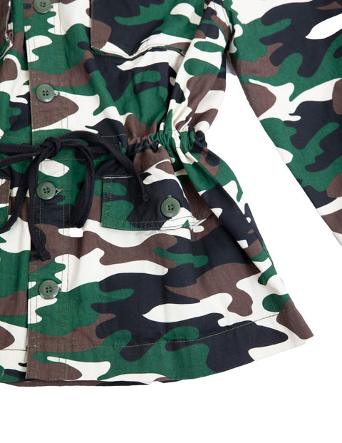 Camo Print Utility Jacket in green - Toplook London