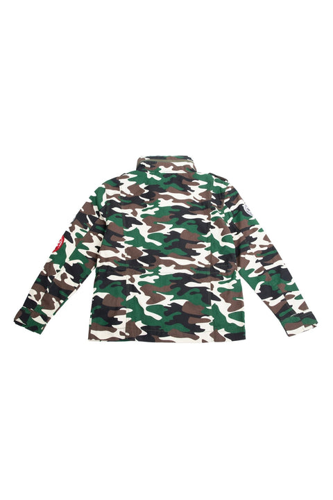 Camo Print Utility Jacket in green - Toplook London