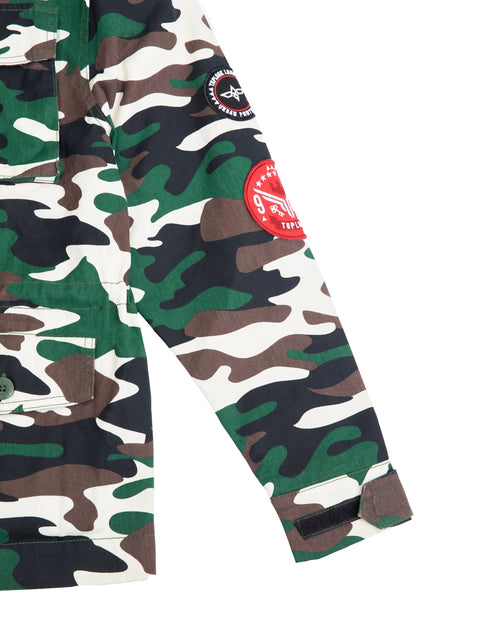 Camo Print Utility Jacket in green - Toplook London