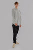 CASUAL LONG SLEEVE EMBROIDERED CHEST LOGO SHIRT NIMBUS CLOUD - Toplook London