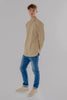 CASUAL LONG SLEEVE EMBROIDERED CHEST LOGO SHIRT WHITE PEPPER - Toplook London