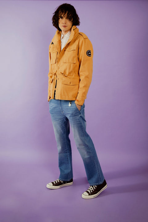 Classic Cotton Field Jacket in butter cream colour - Toplook London