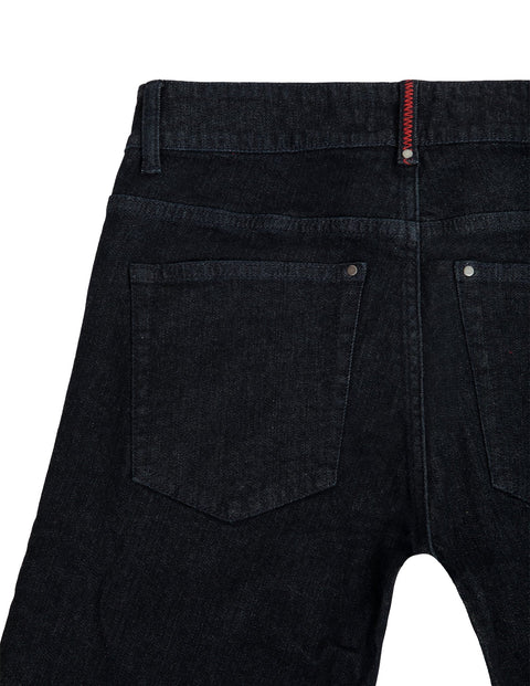 Coated Denim Trousers in black - Toplook London
