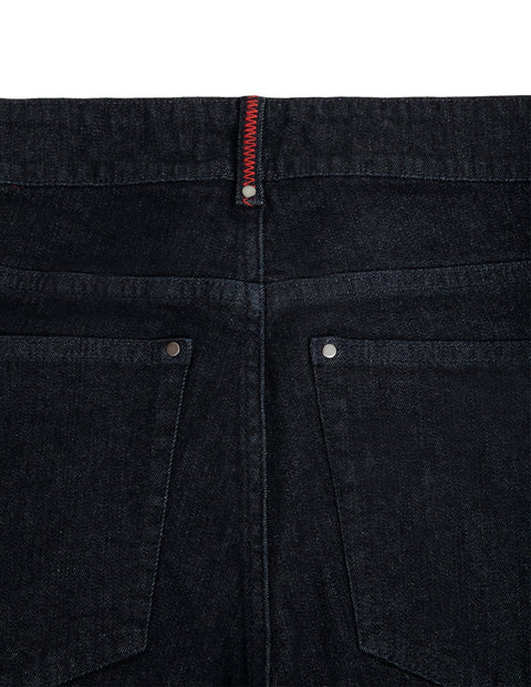 Coated Denim Trousers in black - Toplook London