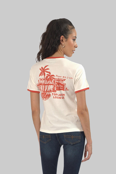 Ladies Casual Short Sleeve Ringer T-Shirt, Fog - Toplook London