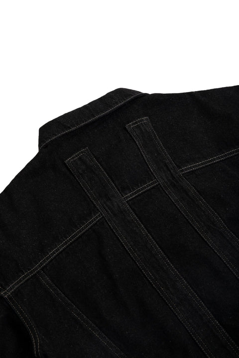 Ladies Denim Jacket in black - Toplook London