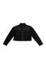 Ladies Ripped Denim Jacket in black wash - Toplook London