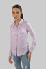 Ladies Women's Classic Work Wear Long Sleeve Blouse, Pastel Lillac - Toplook London